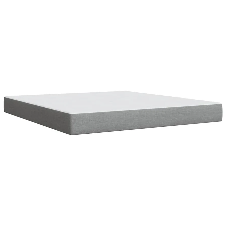 Sommier à lattes de lit avec matelas Gris clair 180x200cm Tissu - 10