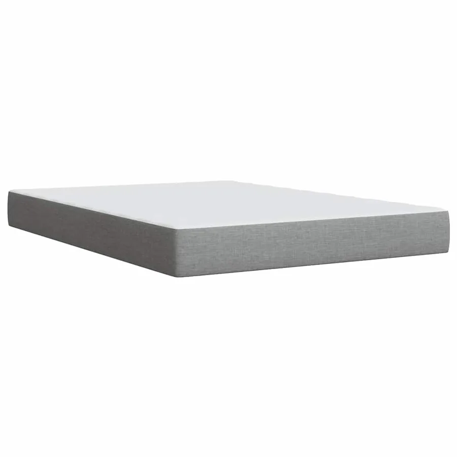 Sommier à lattes de lit avec matelas Gris clair 140x200cm Tissu - 9