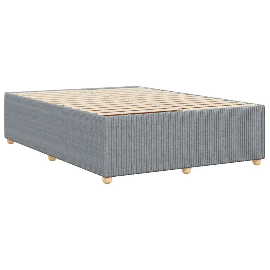 Cadre de lit sans matelas gris clair 140x200 cm tissu - 6
