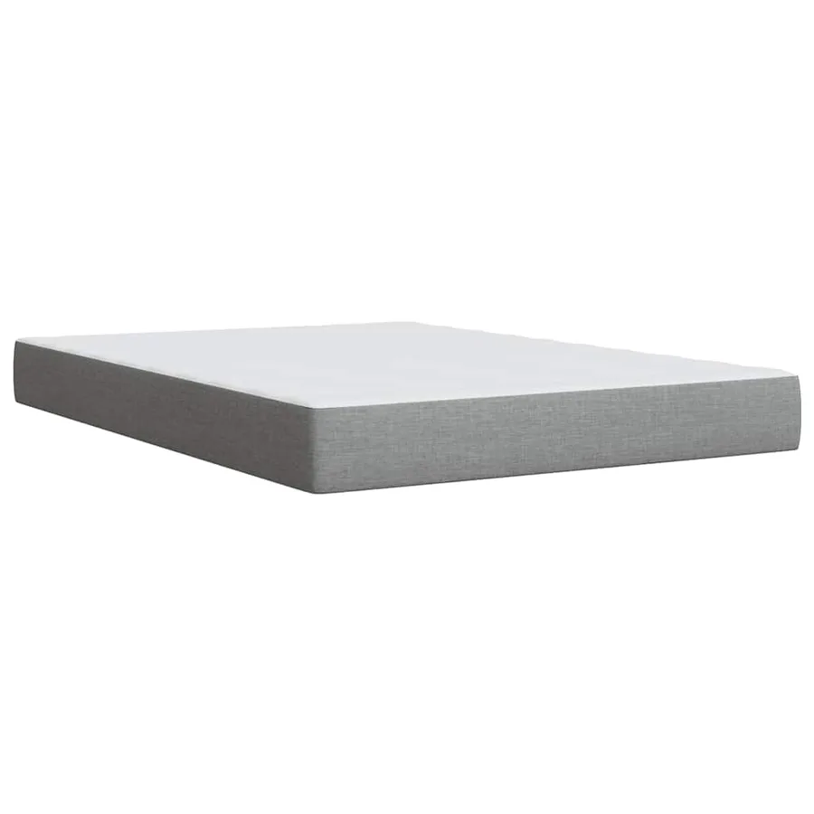 Sommier à lattes de lit avec matelas Gris clair 140x200cm Tissu - 9