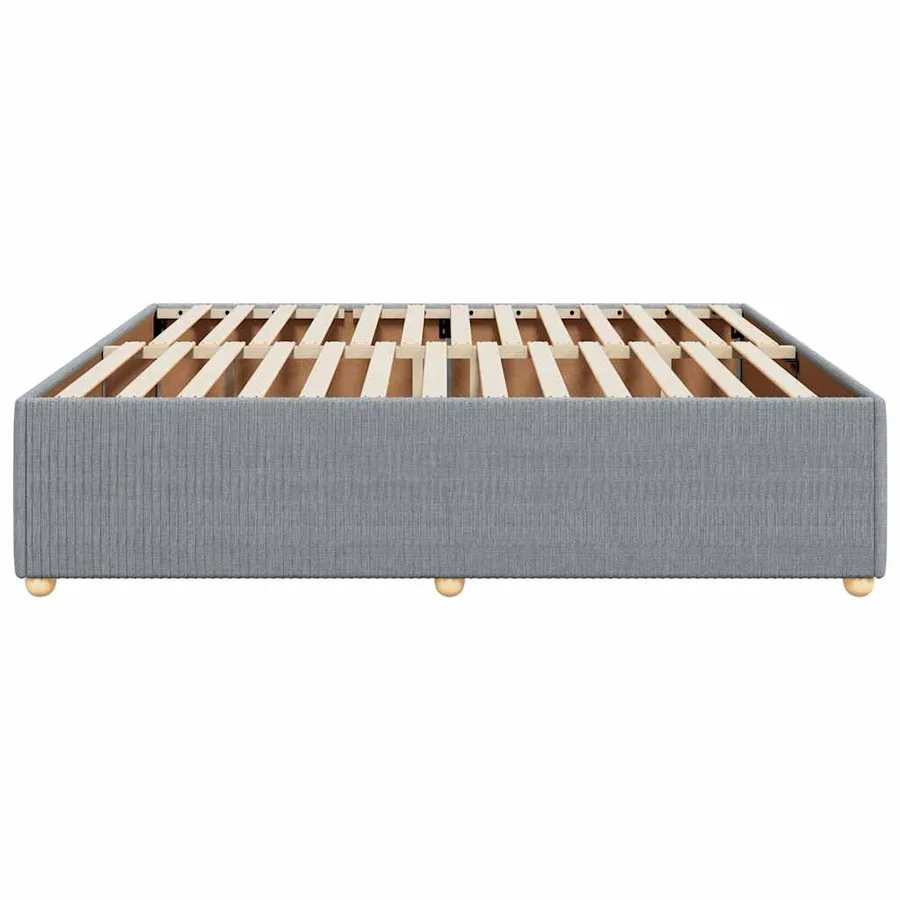 Cadre de lit sans matelas gris clair 180x200 cm tissu - 5
