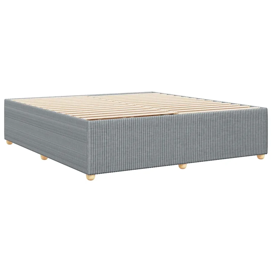 Cadre de lit sans matelas gris clair 180x200 cm tissu - 6