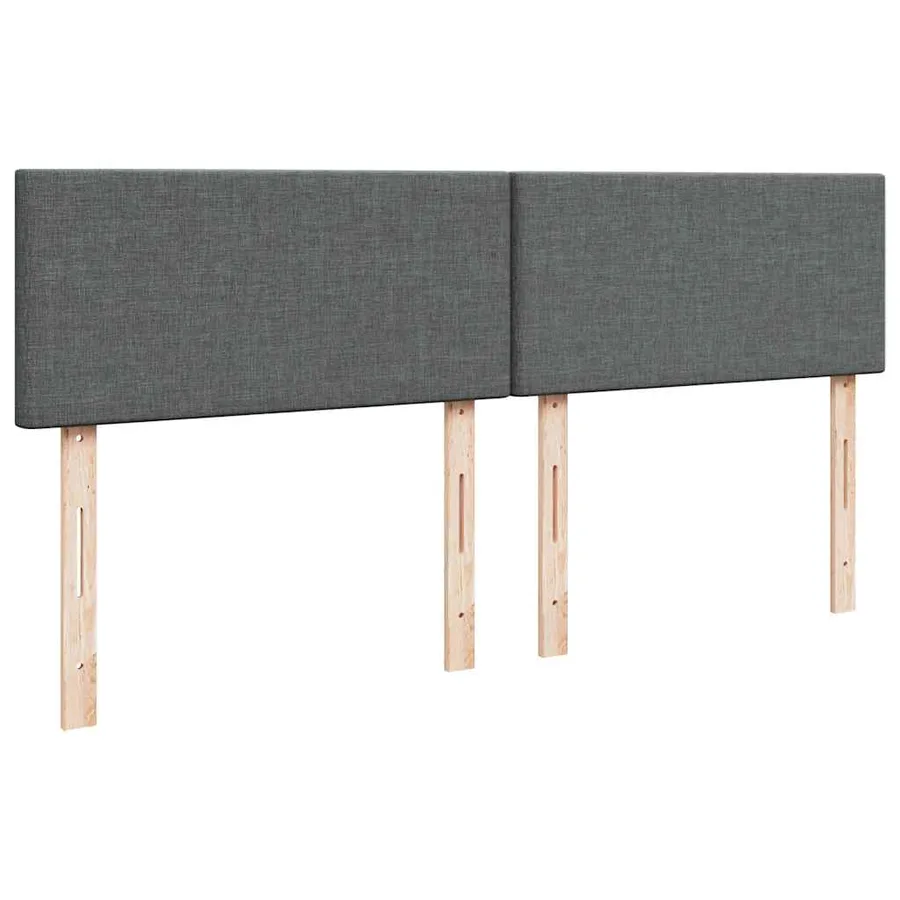Sommier à lattes de lit avec matelas Gris foncé 180x200cm Tissu - 7