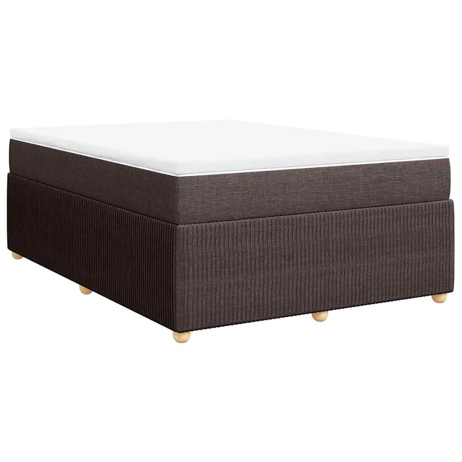 Sommier à lattes de lit avec matelas Marron foncé 160x200 cm - 2