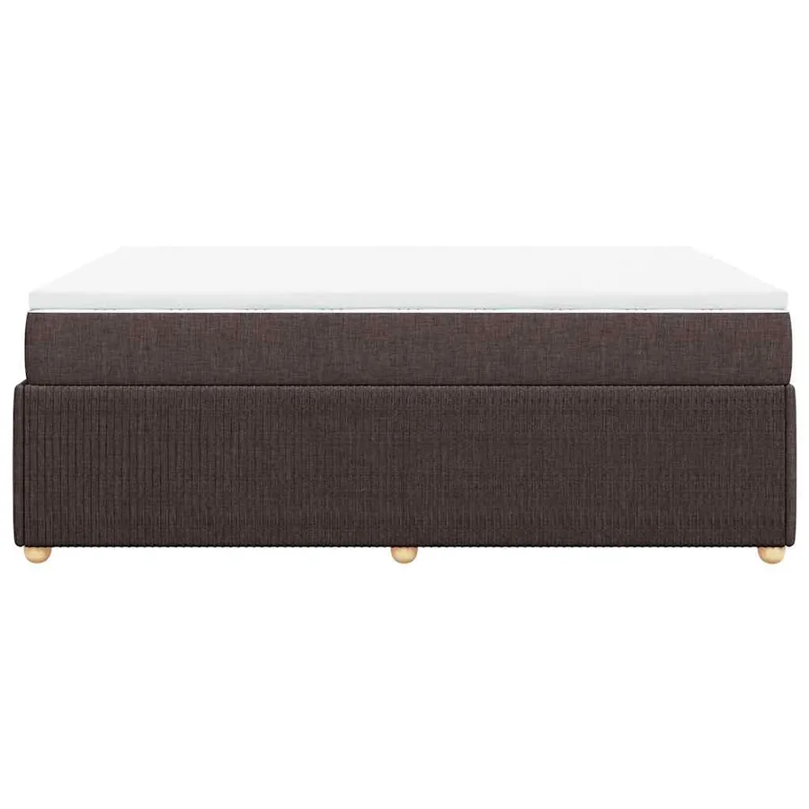 Sommier à lattes de lit avec matelas Marron foncé 160x200 cm - 5