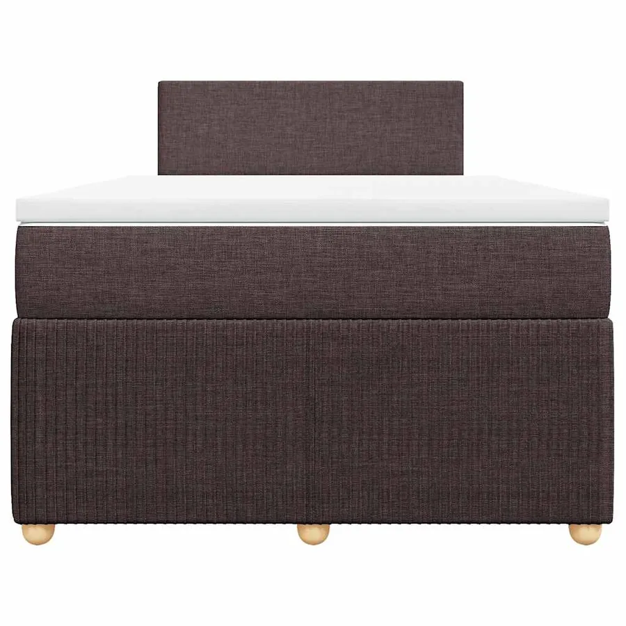 Sommier à lattes de lit avec matelas Marron foncé 120x200 cm - 4