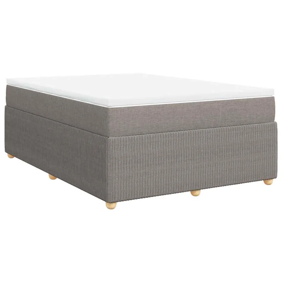 Sommier à lattes de lit avec matelas Taupe 140x200 cm Tissu - 2