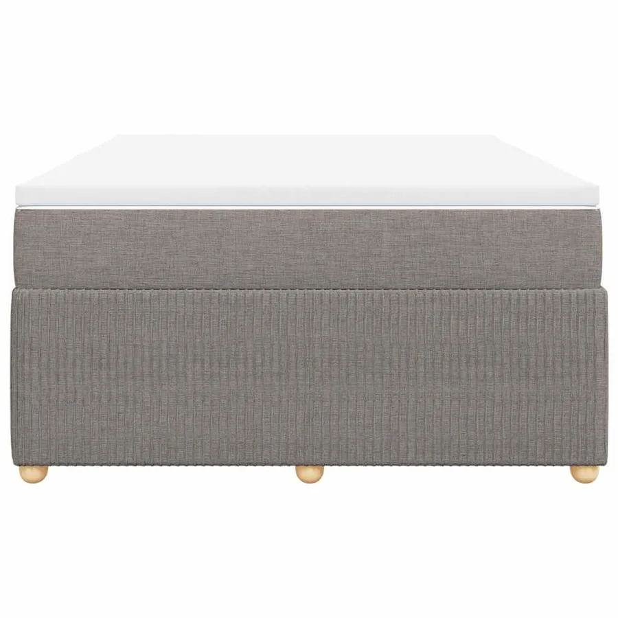 Sommier à lattes de lit avec matelas Taupe 140x200 cm Tissu - 4