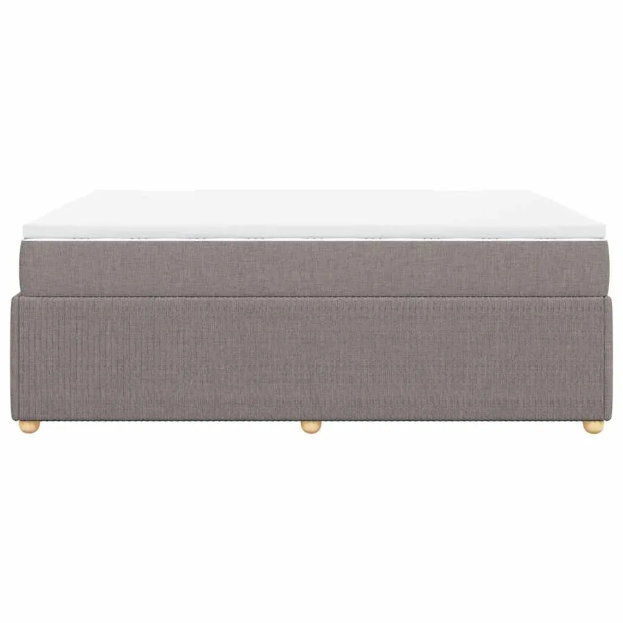 Sommier à lattes de lit avec matelas Taupe 140x200 cm Tissu - 5