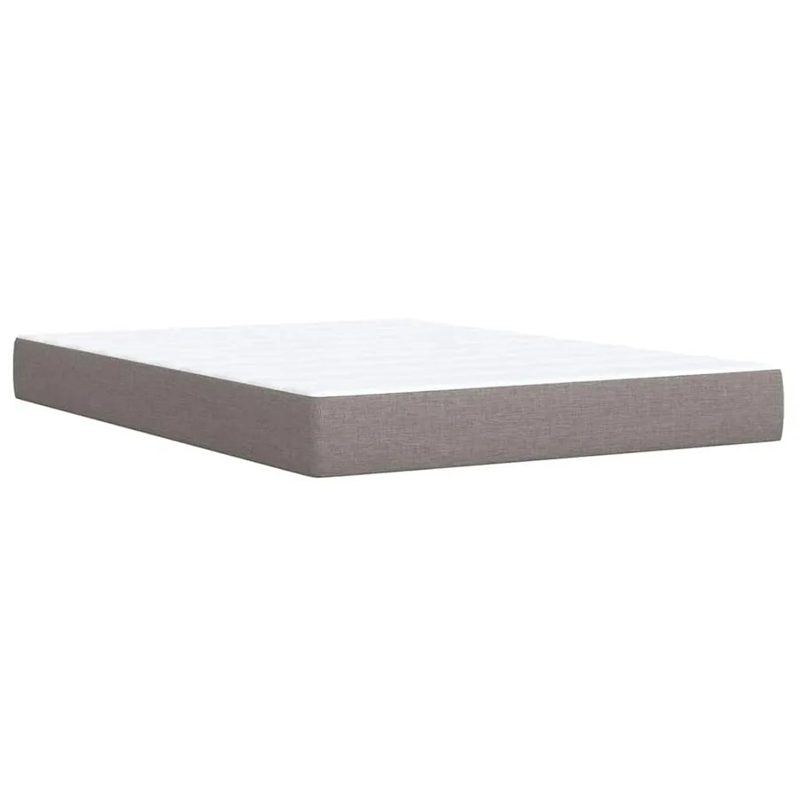 Sommier à lattes de lit avec matelas Taupe 140x200 cm Tissu - 8