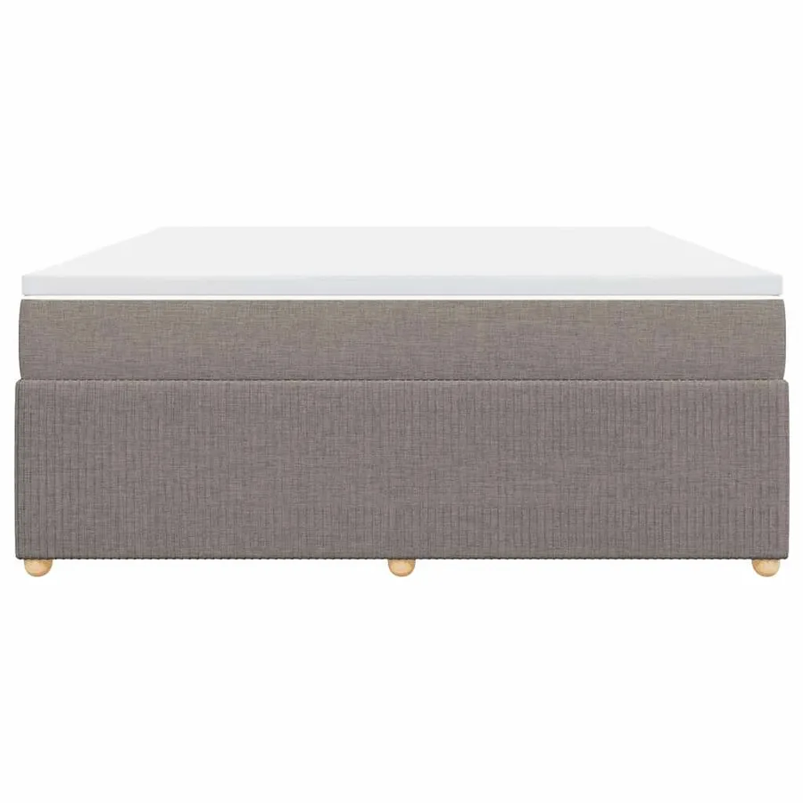 Sommier à lattes de lit avec matelas Taupe 180x200 cm Tissu - 4