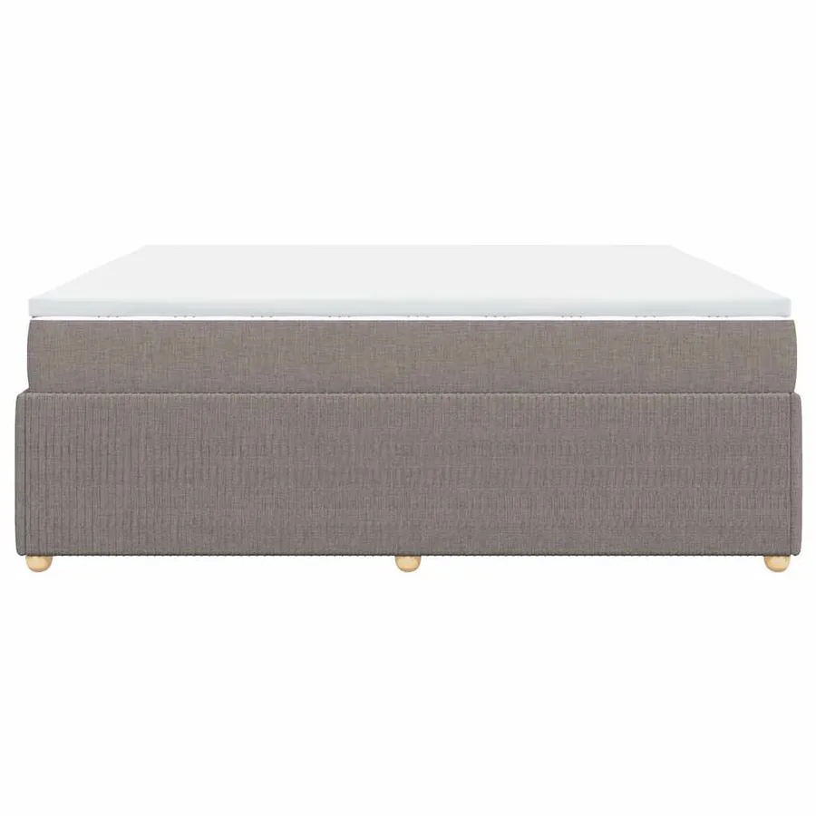 Sommier à lattes de lit avec matelas Taupe 180x200 cm Tissu - 5