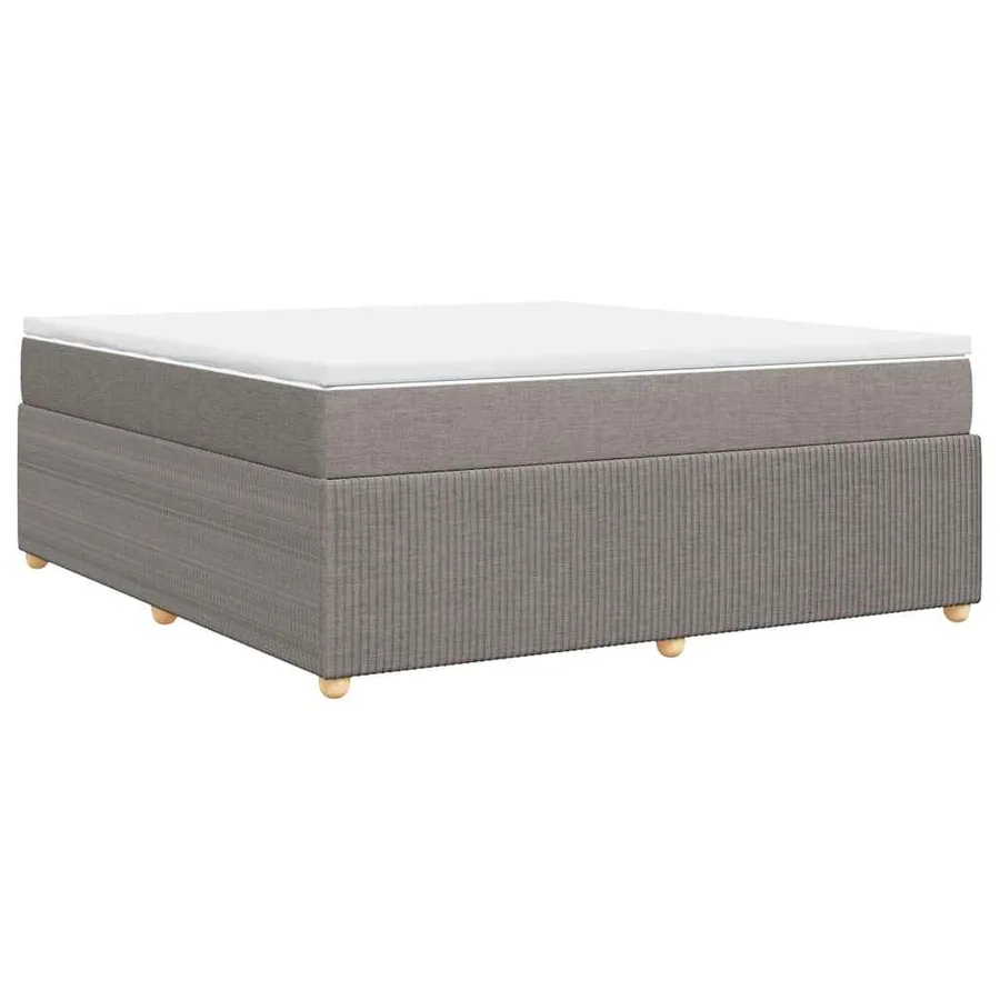 Sommier à lattes de lit avec matelas Taupe 180x200 cm Tissu - 6