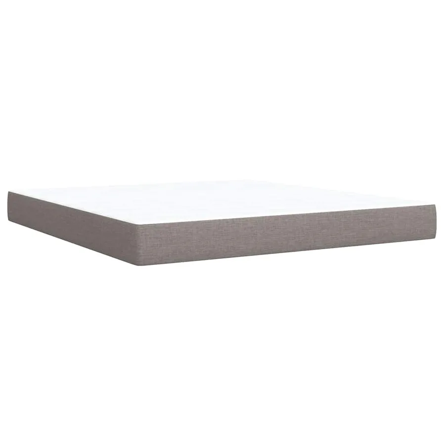 Sommier à lattes de lit avec matelas Taupe 180x200 cm Tissu - 8