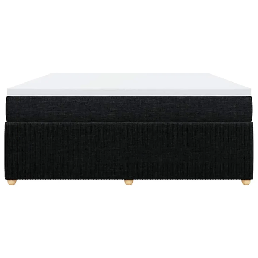 Sommier à lattes de lit avec matelas Noir 180x200 cm Tissu - 4