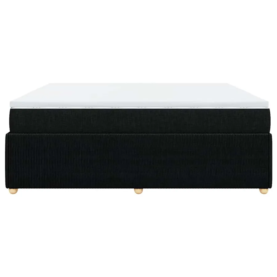 Sommier à lattes de lit avec matelas Noir 180x200 cm Tissu - 5