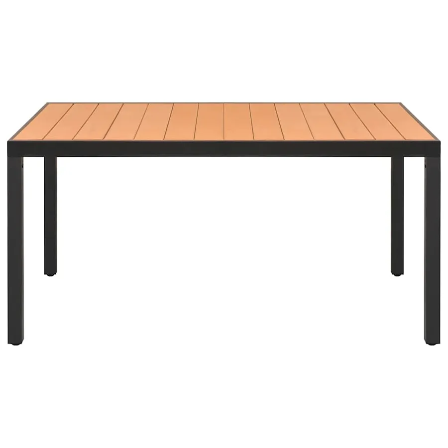 Ensemble à manger de jardin 5 pcs noir et marron - 10