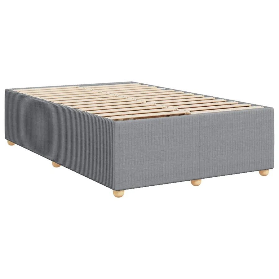 Cadre de lit sans matelas gris clair 120x200 cm tissu - 3
