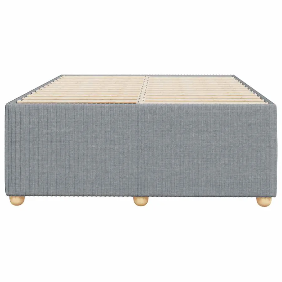 Cadre de lit sans matelas gris clair 120x200 cm tissu - 4