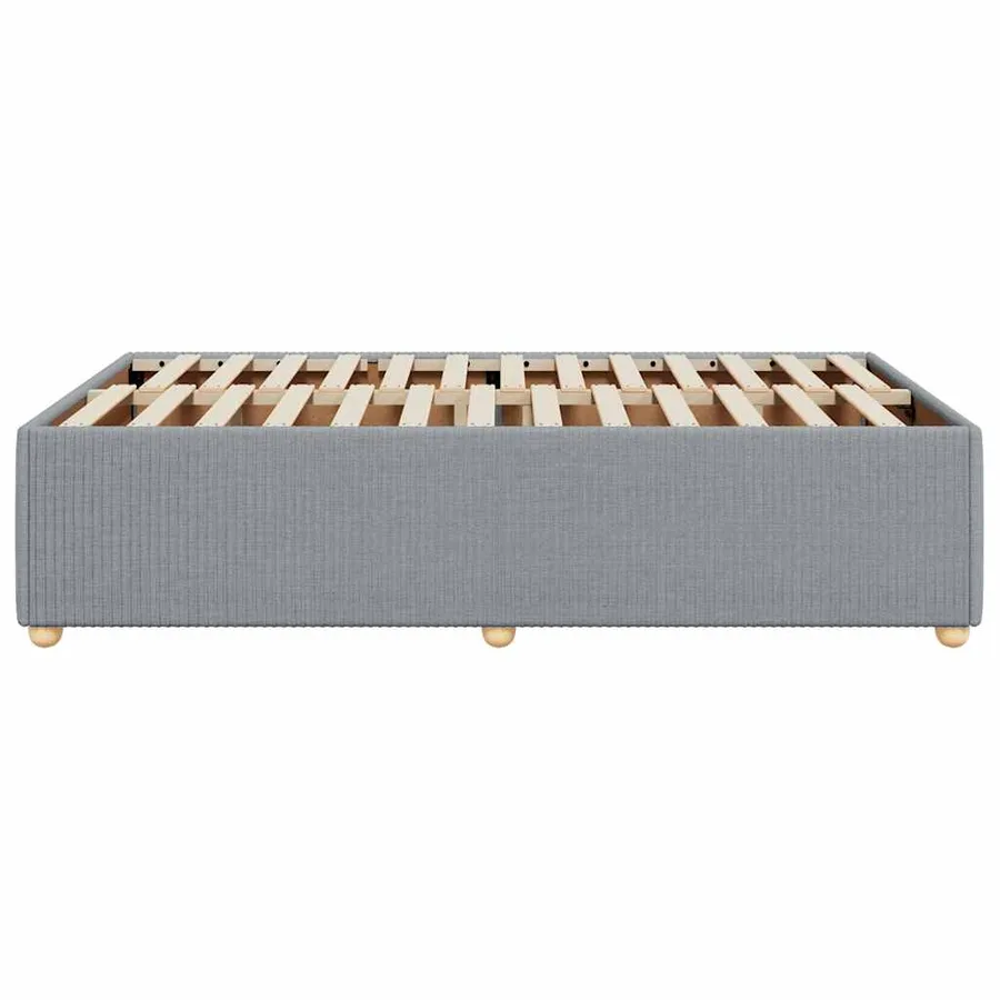 Cadre de lit sans matelas gris clair 120x200 cm tissu - 5