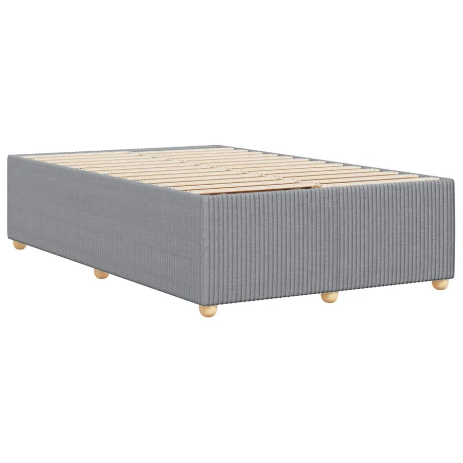 Cadre de lit sans matelas gris clair 120x200 cm tissu - 6