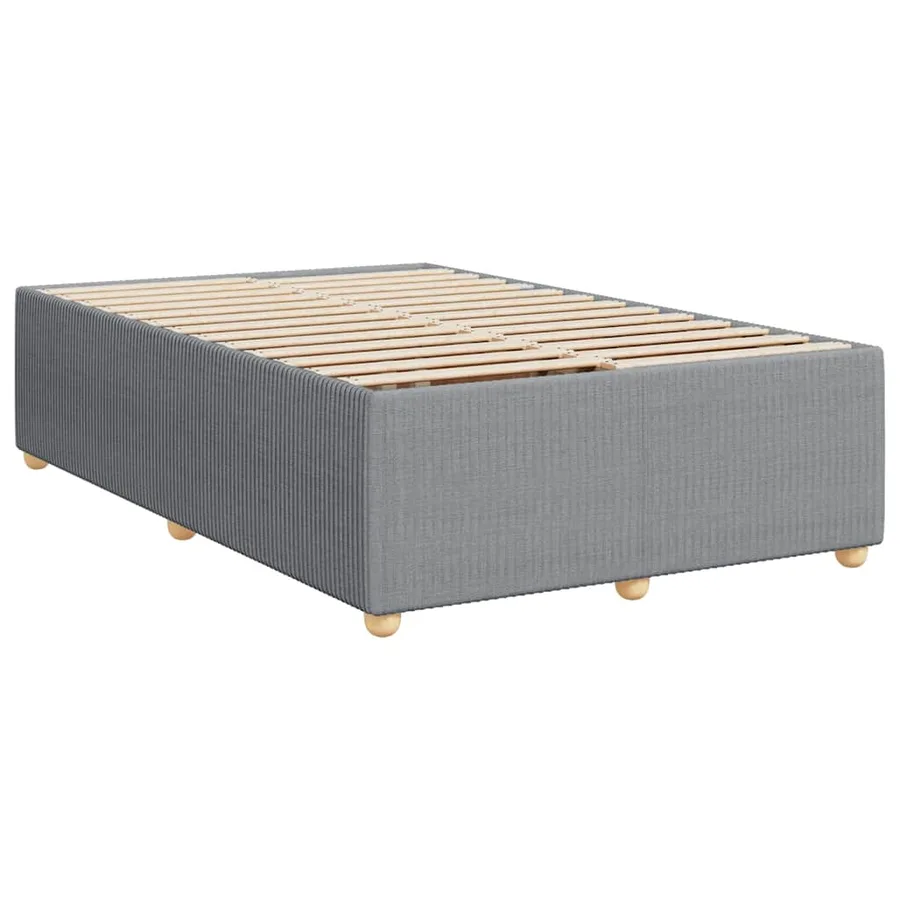 Sommier à lattes de lit avec matelas Gris clair 120x200cm Tissu - 8