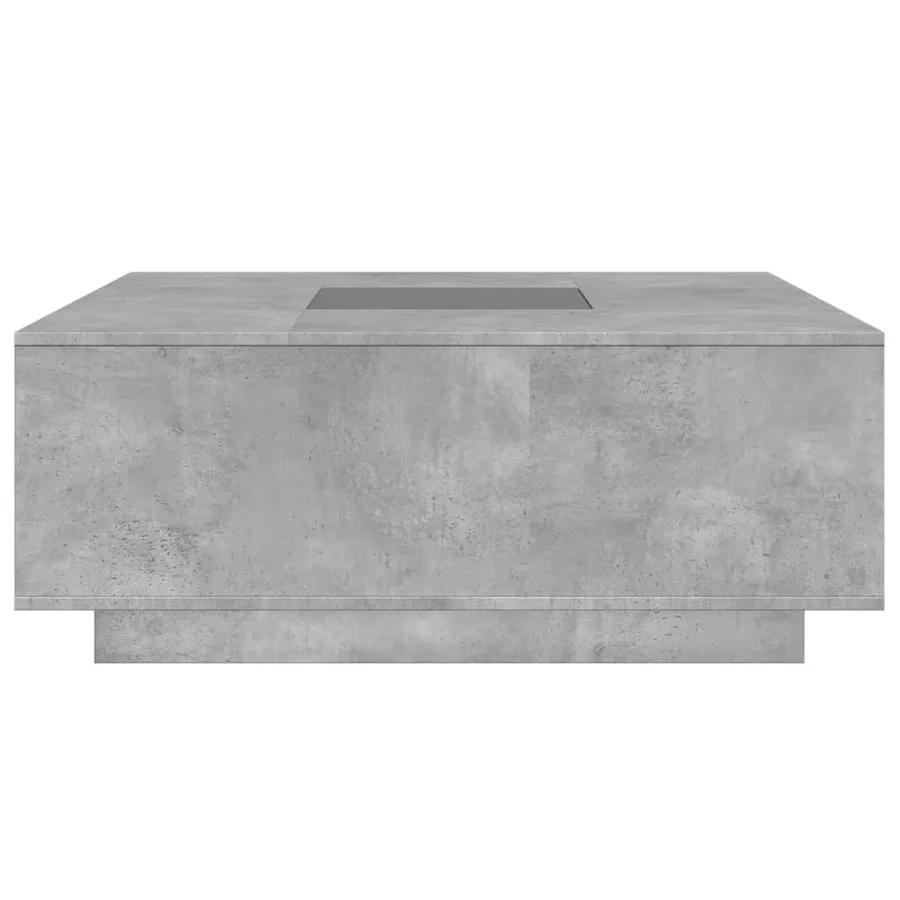 Table basse avec LED infini gris béton 100x100x40 cm - 7