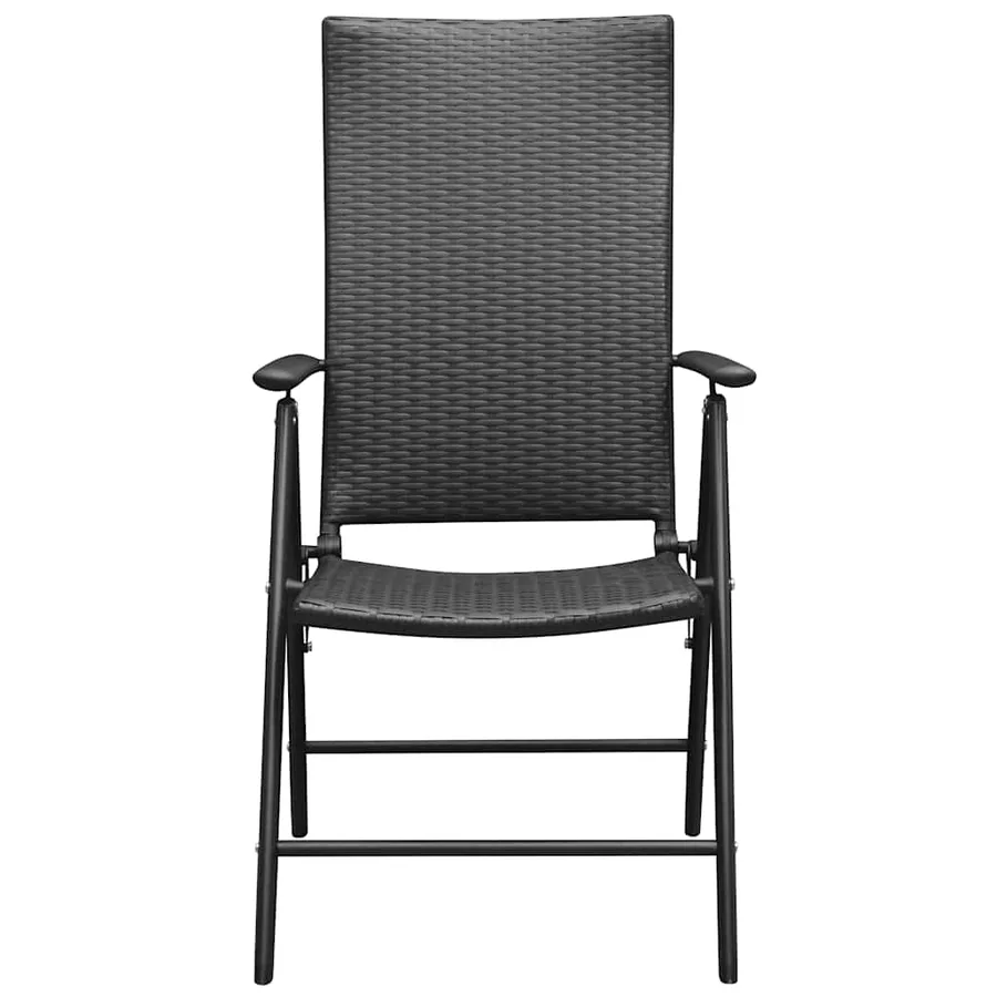 Ensemble à manger de jardin 5 pcs noir - 5