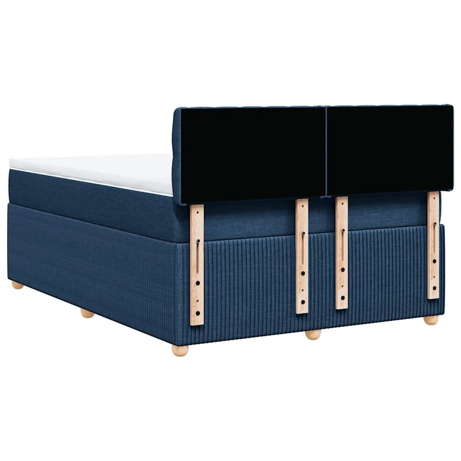 Sommier à lattes de lit avec matelas Bleu 140x200 cm Tissu - 6
