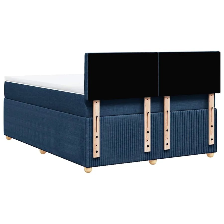 Sommier à lattes de lit avec matelas Bleu 140x200 cm Tissu - 6