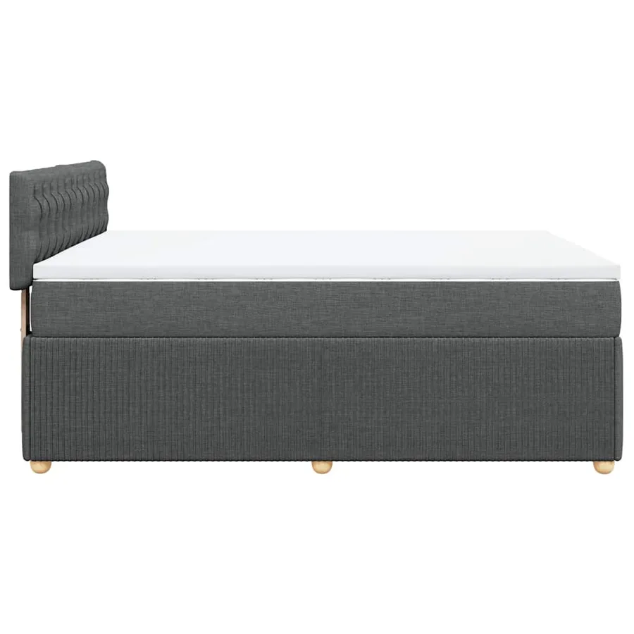 Sommier à lattes de lit avec matelas Gris foncé 160x200cm Tissu - 5