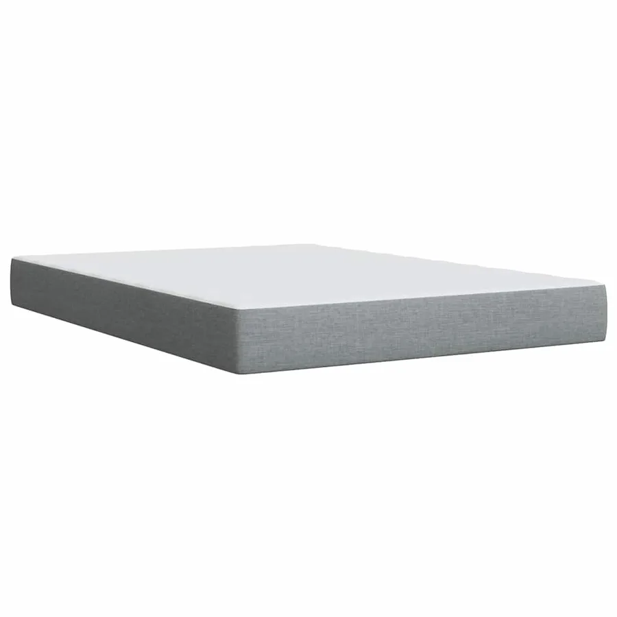 Sommier à lattes de lit avec matelas Gris clair 140x200cm Tissu - 10