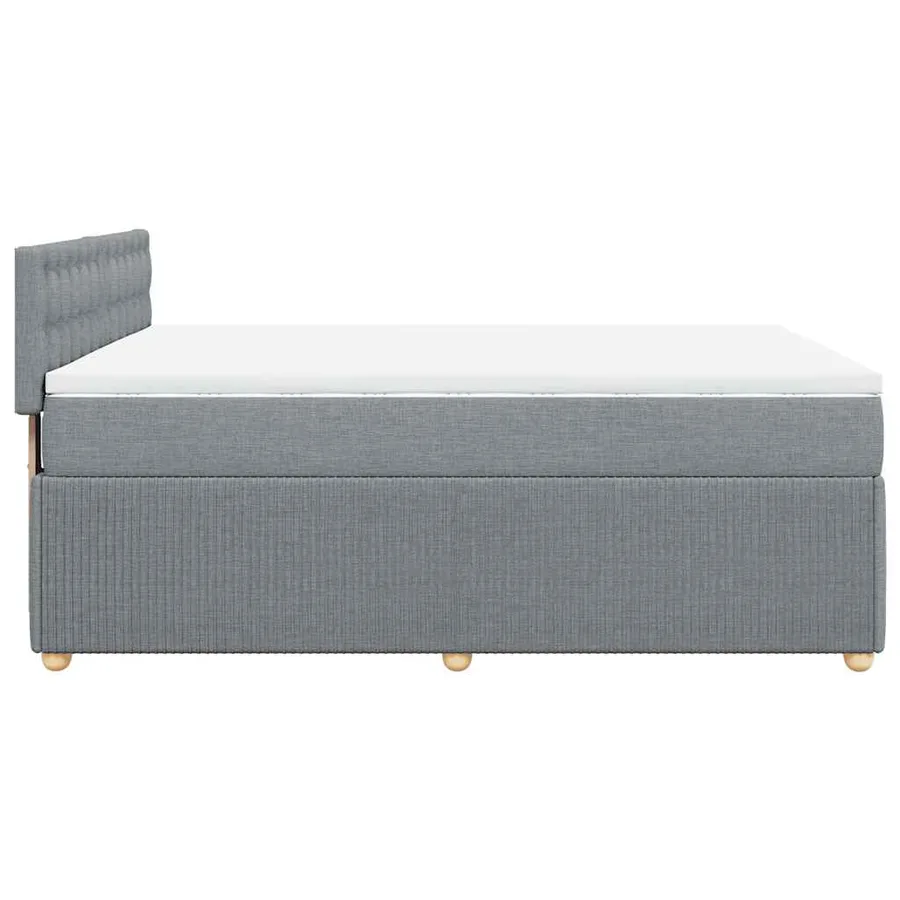 Sommier à lattes de lit avec matelas Gris clair 140x200cm Tissu - 7