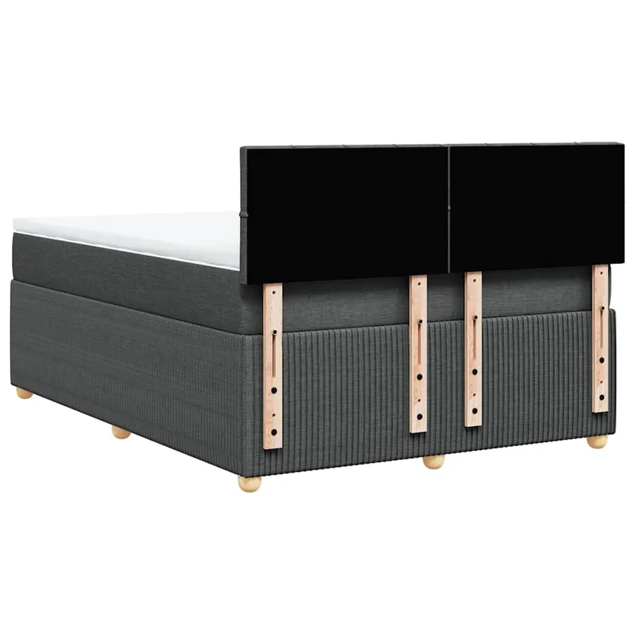 Sommier à lattes de lit avec matelas Gris foncé 160x200cm Tissu - 8