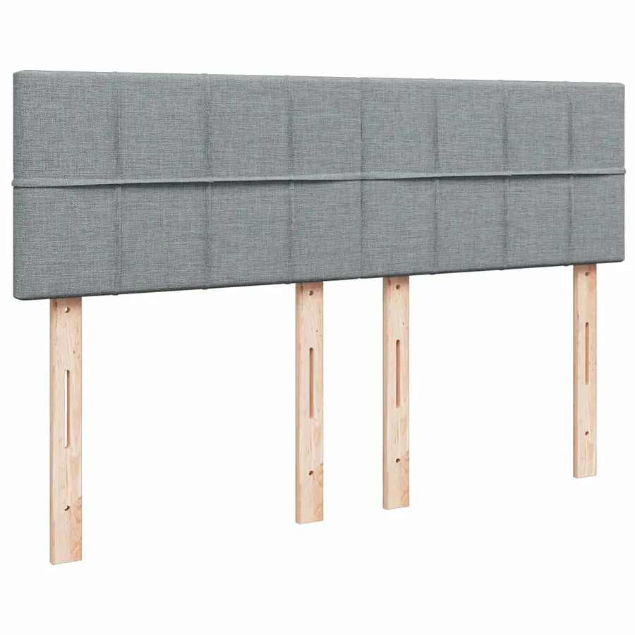 Sommier à lattes de lit avec matelas Gris clair 140x200cm Tissu - 12