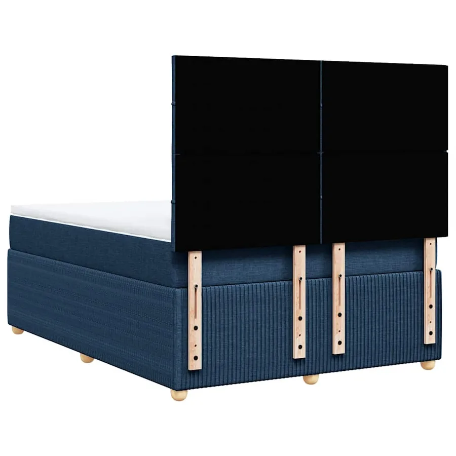 Sommier à lattes de lit avec matelas Bleu 140x200 cm Tissu - 6