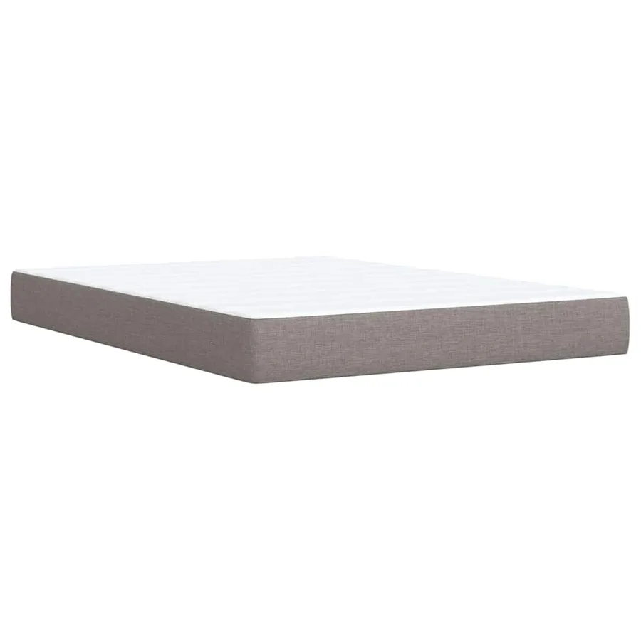 Sommier à lattes de lit avec matelas Taupe 140x200 cm Tissu - 11