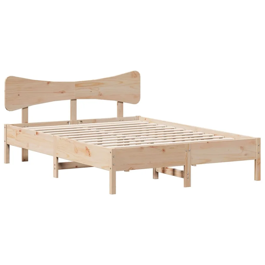 Cadre de lit sans matelas 120x190 cm bois de pin massif - 2