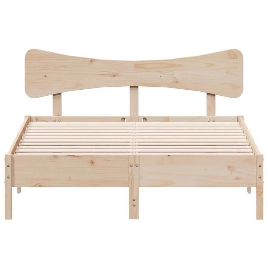 Cadre de lit sans matelas 120x190 cm bois de pin massif - 4