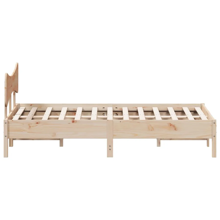 Cadre de lit sans matelas 120x190 cm bois de pin massif - 7