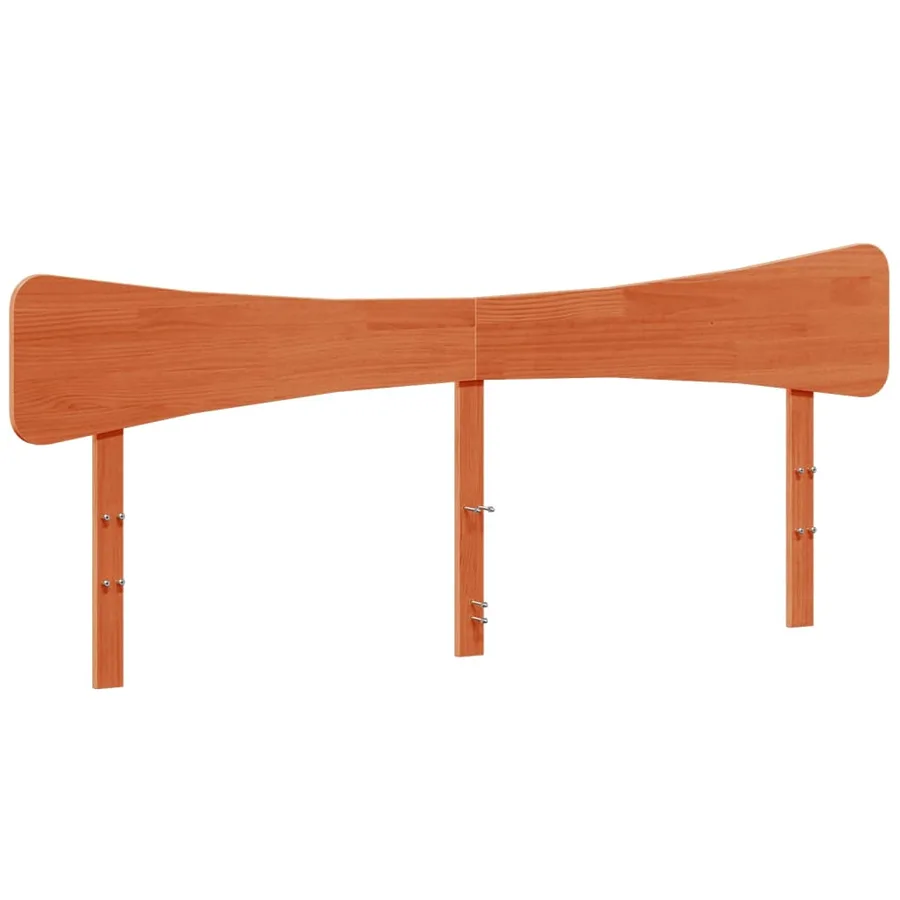 Cadre de lit sans matelas cire marron 180x200cm bois pin massif - 6