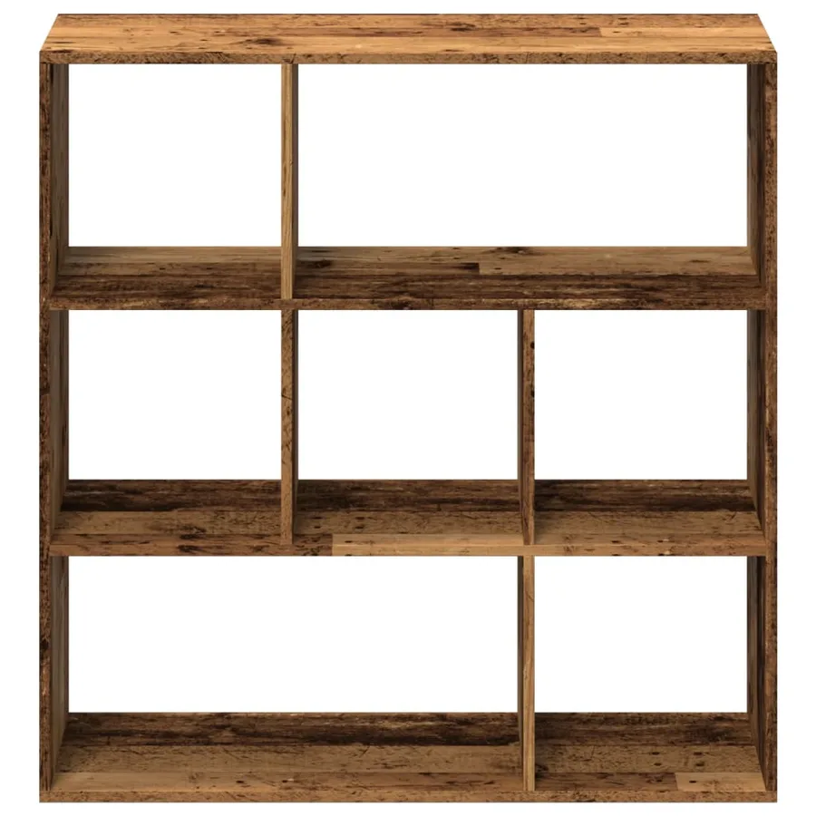 Étagère séparatrice de pièce vieux bois 102x29x103,5 cm - 5