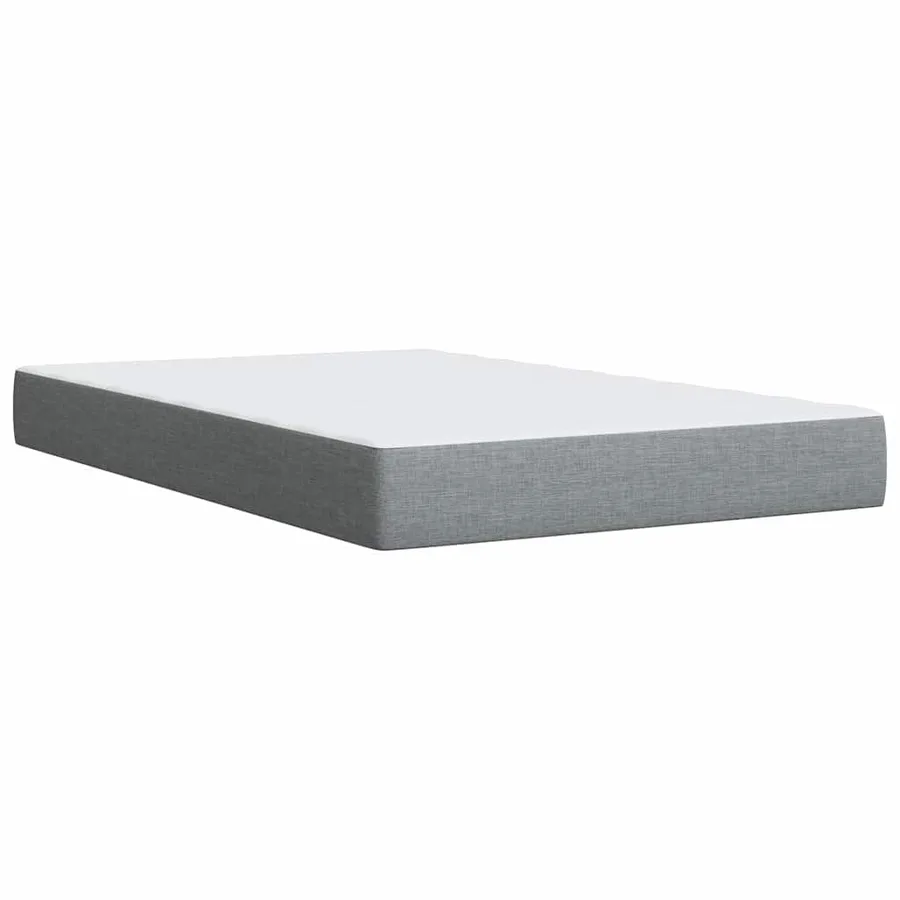 Sommier à lattes de lit avec matelas Gris clair 120x200cm Tissu - 10