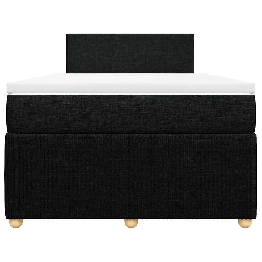 Sommier à lattes de lit avec matelas Noir 120x200 cm Tissu - 6
