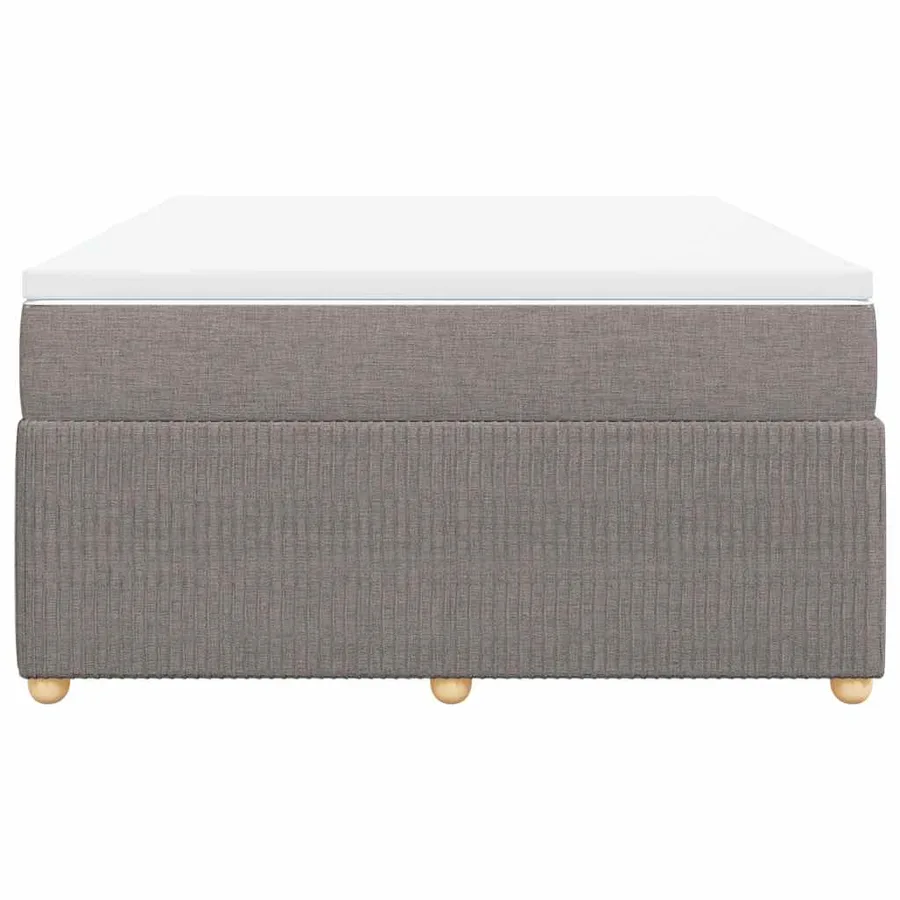 Sommier à lattes de lit avec matelas Taupe 140x190 cm Tissu - 4