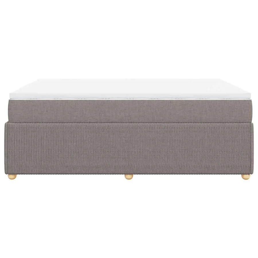Sommier à lattes de lit avec matelas Taupe 140x190 cm Tissu - 5