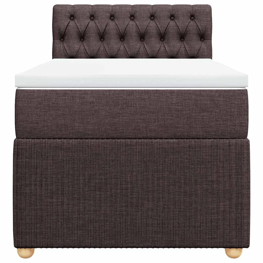 Sommier à lattes de lit avec matelas Marron foncé 80x200 cm - 4