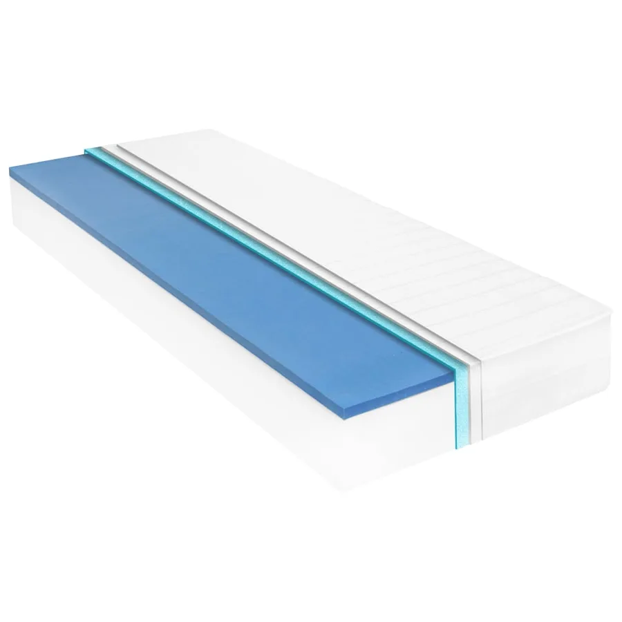 Lit de repos avec matelas 90x200 cm Gris Bois de pin massif - 7