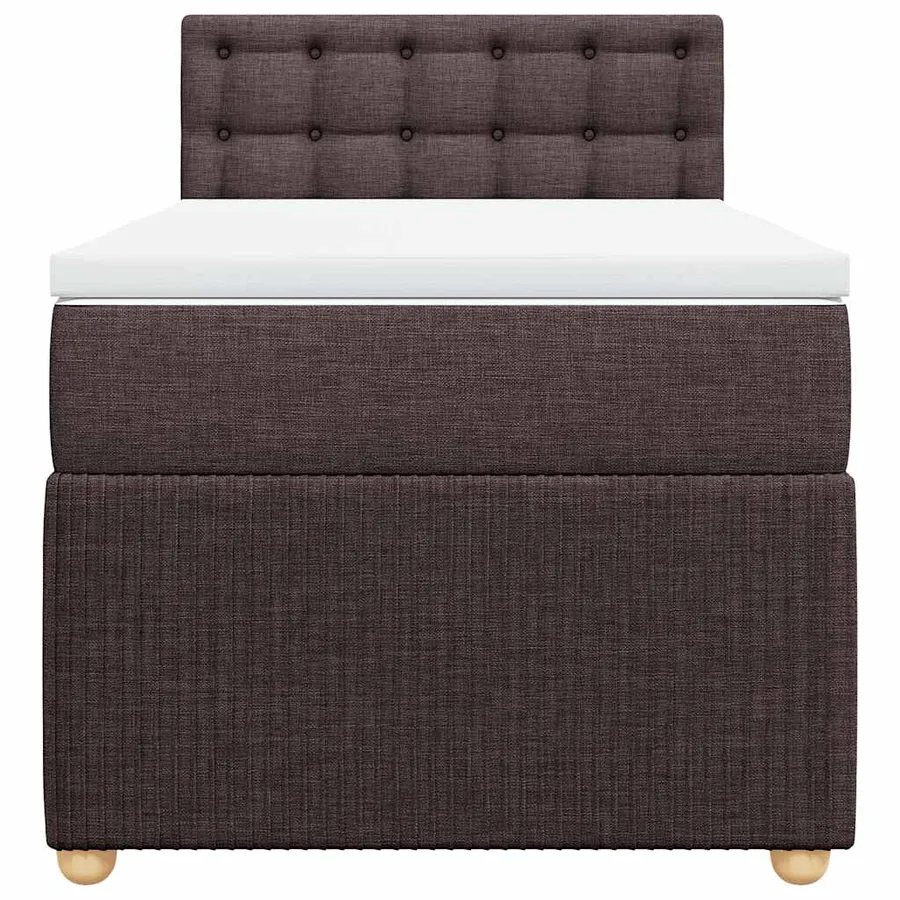 Sommier à lattes de lit avec matelas Marron foncé 80x200 cm - 6