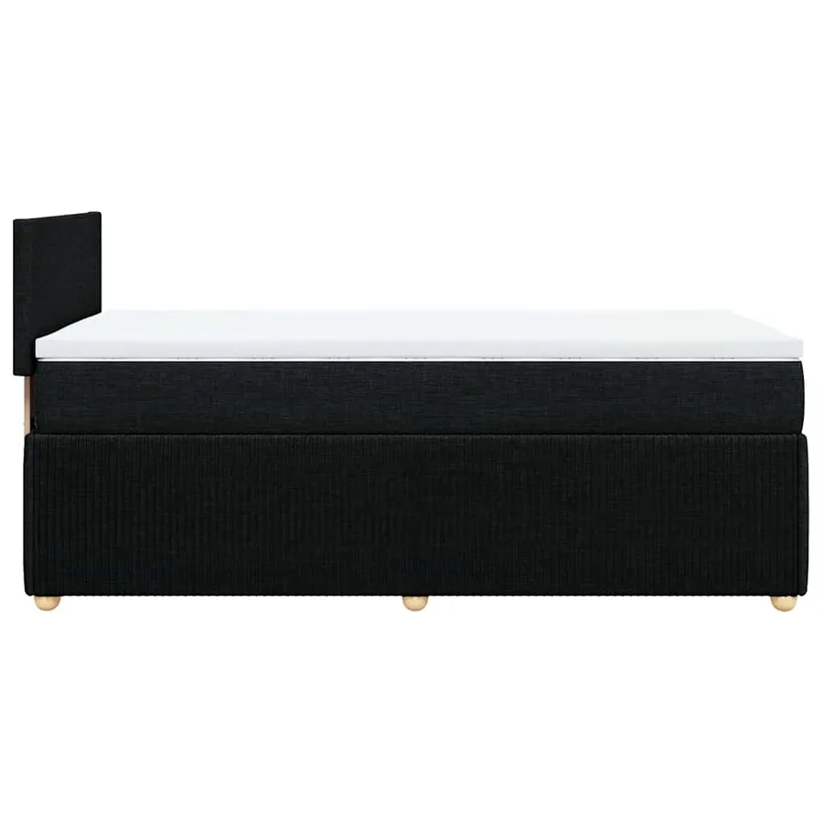 Sommier à lattes de lit et matelas Noir 80x200 cm Tissu - 7